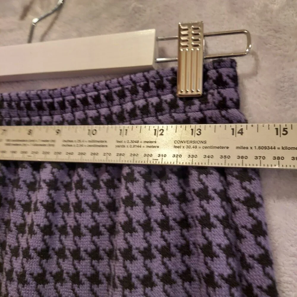 Weekender Knit skirt jacket set Size M hounds tooth gray black career city chic